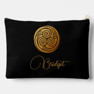 Triple Celtic Knot Swirl Mandala Personalized Accessory Pouch