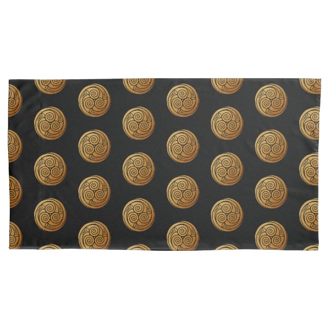 Triple Celtic Knot Swirl Mandala  Pillowcase (Front)