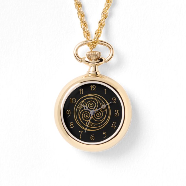 Triple Celtic Knot Swirl Mandala  Watch (Front)