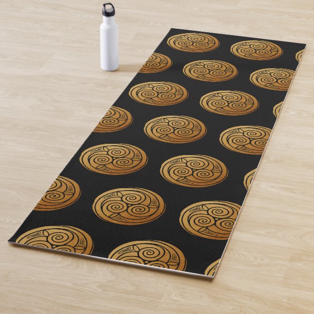 Triple Celtic Knot Swirl Mandala  Yoga Mat (In Situ)