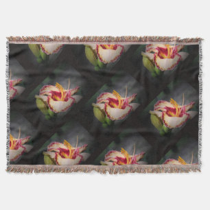 ‘Triple Cherries’ Daylily Throw Blanket