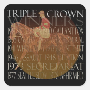 Triple Crown Winners Gifts & Party Supplies Square Sticker