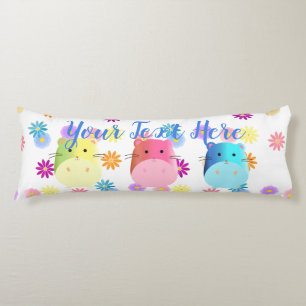 Triple Cute Kawaii Hamsters Custom Body Pillow