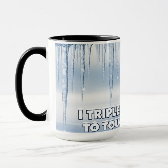 Triple Dog Dare You Combo Mug  Funny Christmas mug (Left)