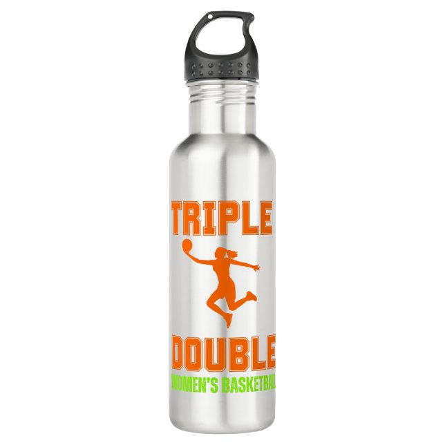 Triple Double Women's Basketball   710 Ml Water Bottle (Front)