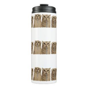 Triple Drooling Goofy Cats Meme Thermal Tumbler