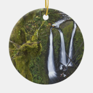 Triple Falls, Columbia River Gorge 2 Ceramic Ornament