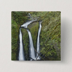 Triple Falls, Columbia River Gorge 2 Inch Square Button