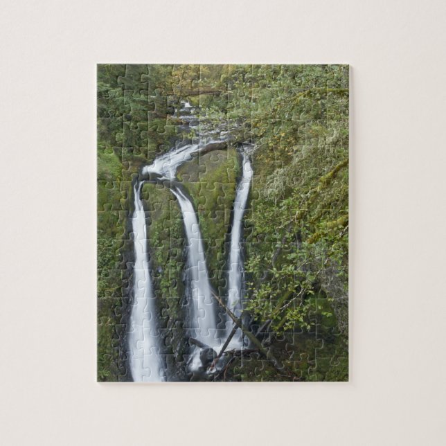 Triple Falls, Columbia River Gorge Jigsaw Puzzle (Vertical)