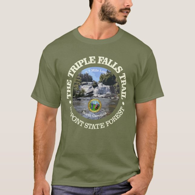 Triple Falls Trail (rd) T-Shirt (Front)