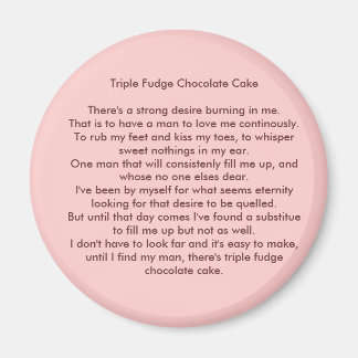 Triple Fudge Chocolate Cake Magnet