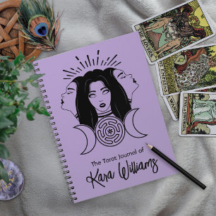 Triple Goddess Hecate Black & Purple Wicca Tarot Notebook