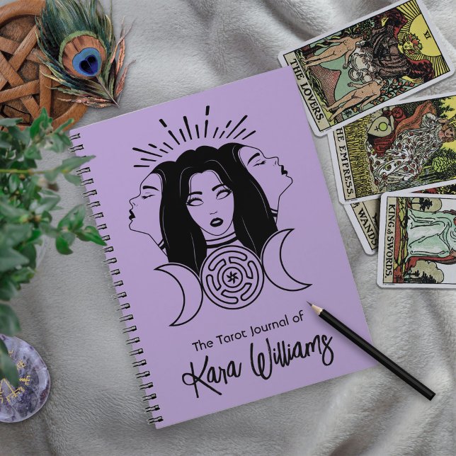 Triple Goddess Hecate Black & Purple Wicca Tarot Notebook (Triple Goddess Hecate Black & Purple Wicca Tarot Notebook)