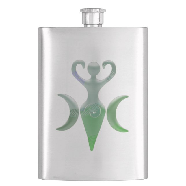 Triple Goddess Hip Flask (Front)