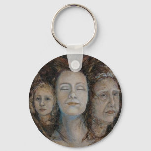 Triple Goddess Keychain