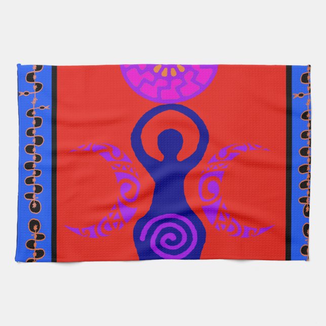 Triple Goddess Kitchen Towel (Horizontal)