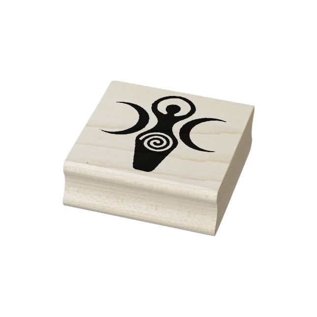 Triple Goddess Moon Rubber Stamp 2" x 2" (Stamp)