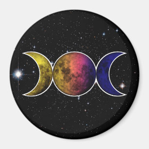 Triple Goddess Moon symbol Magnet