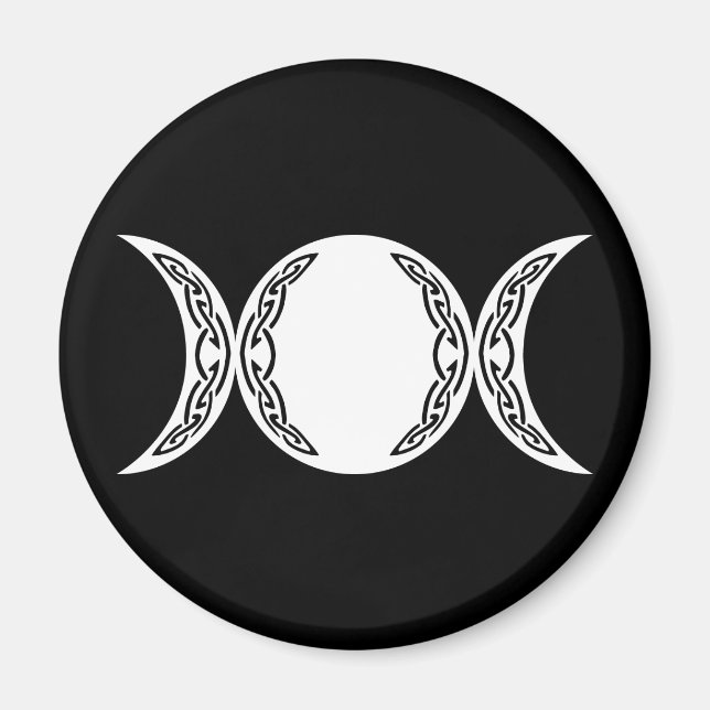 Triple Goddess Moon Symbol Magnet (Front)