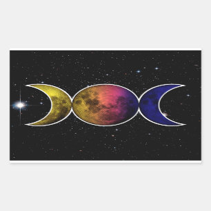 Triple Goddess Moon symbol Sticker