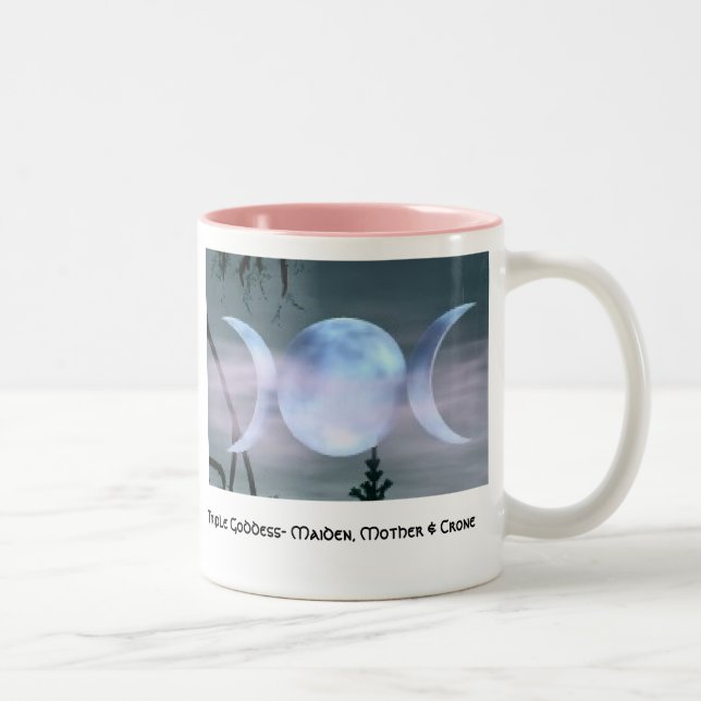 Triple Goddess Moon Two-Tone Coffee Mug (Right)