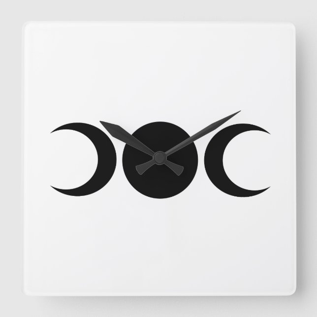 Triple Goddess Moons Wall Clock (Front)