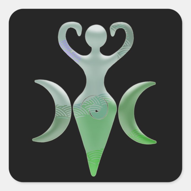 Triple Goddess Square Sticker (Front)