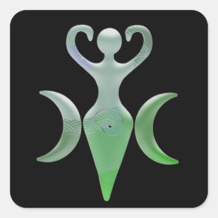 Triple Goddess Square Sticker