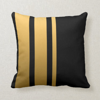 Triple Gold Stripe Throw Pillow