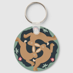 Triple Hare Keychain