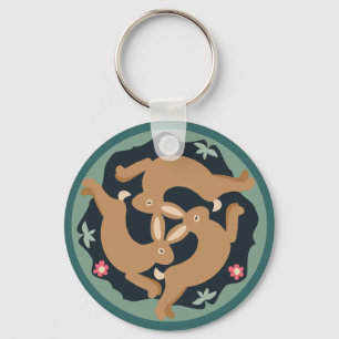 Triple Hare Keychain