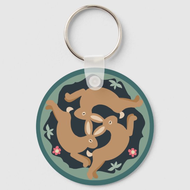 Triple Hare Keychain (Front)