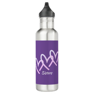  Triple Heart Purple Customize 710 Ml Water Bottle