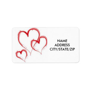 ***TRIPLE HEARTS*** ADDRESS LABELS