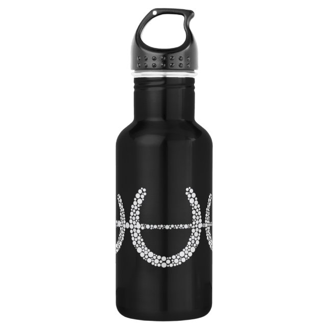 Triple Horse Shoe w Crop Sport Bottle (light) (Front)