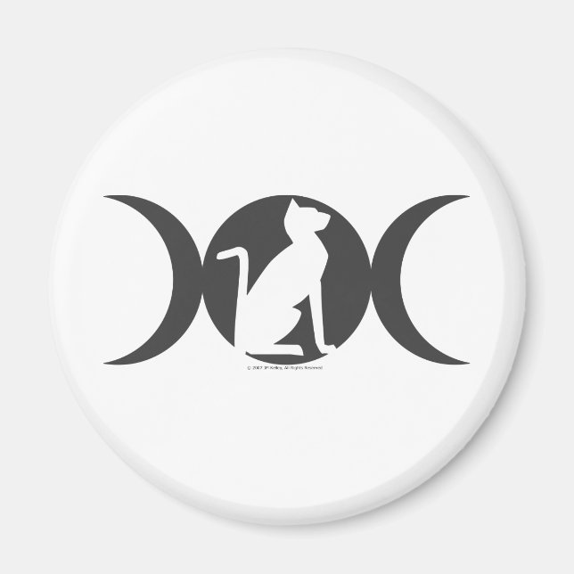 Triple Moon Cat Magnet (Front)