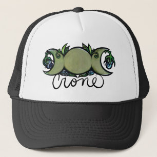Triple Moon Crone Goddess Pagan Art Trucker Hat