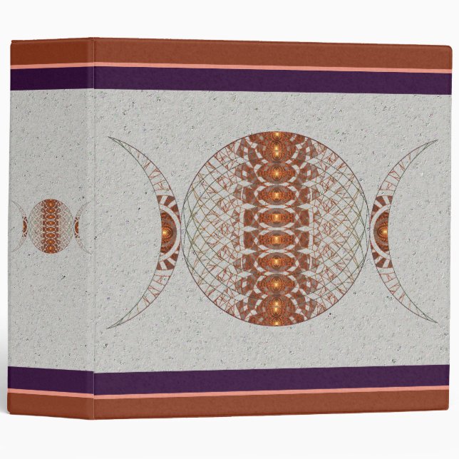 Triple Moon Fractal Art Binder (Front/Spine)