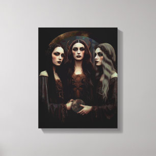 Triple Moon Goddess Canvas Print
