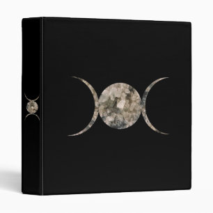 Triple Moon Goddess Clear Quartz Crystal Binder