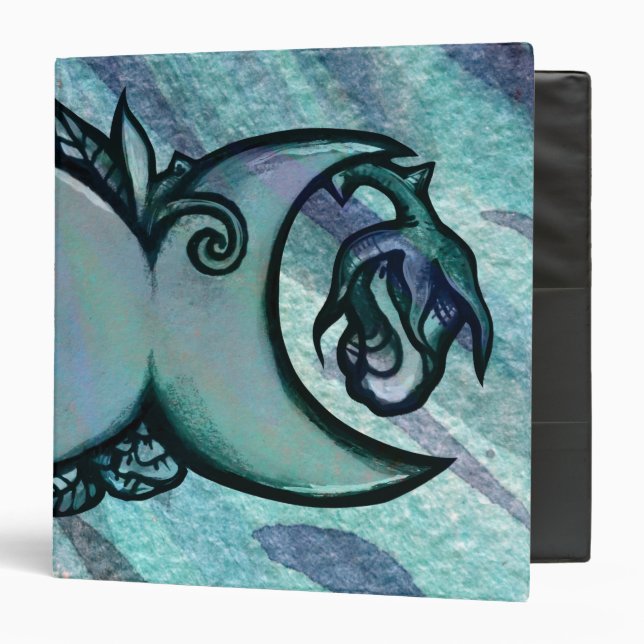 Triple Moon Goddess Gaia Artwork Green Witch       Binder (Front/Inside)