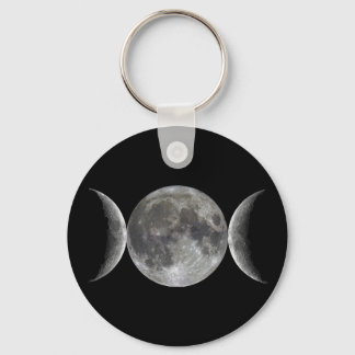 Triple Moon Goddess Keychain