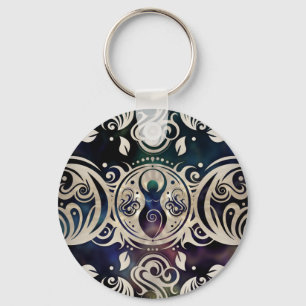 Triple Moon Goddess Moonlight purple #1 Keychain
