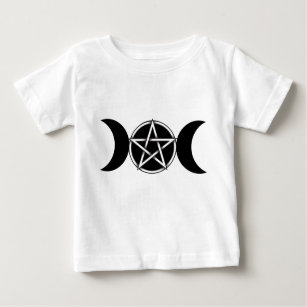 Triple Moon Goddess Pentacle Pentagram Wiccan Baby T-Shirt