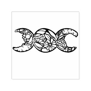 Triple Moon Goddess Symbol Bloom Self-inking Stamp