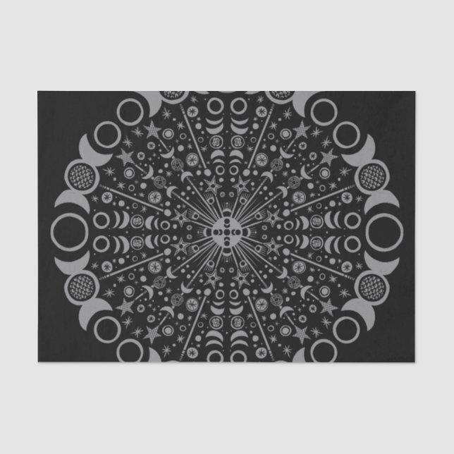 Triple Moon Mandala Tissue Paper (Front)