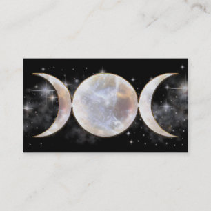 Triple Moon Moonstone Business Card