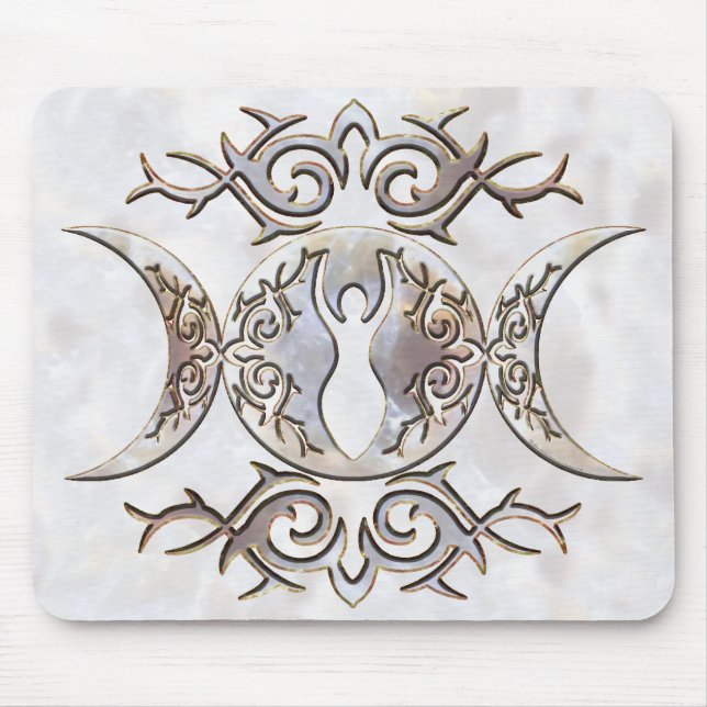 Triple Moon Moonstone Goddess Mouse Pad (Front)