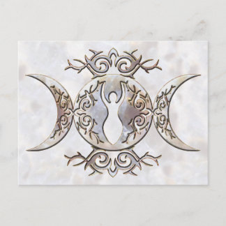 Triple Moon Moonstone Goddess Postcard