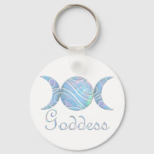 Triple Moon Opal Keychain